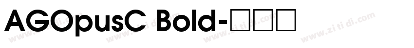 AGOpusC Bold字体转换